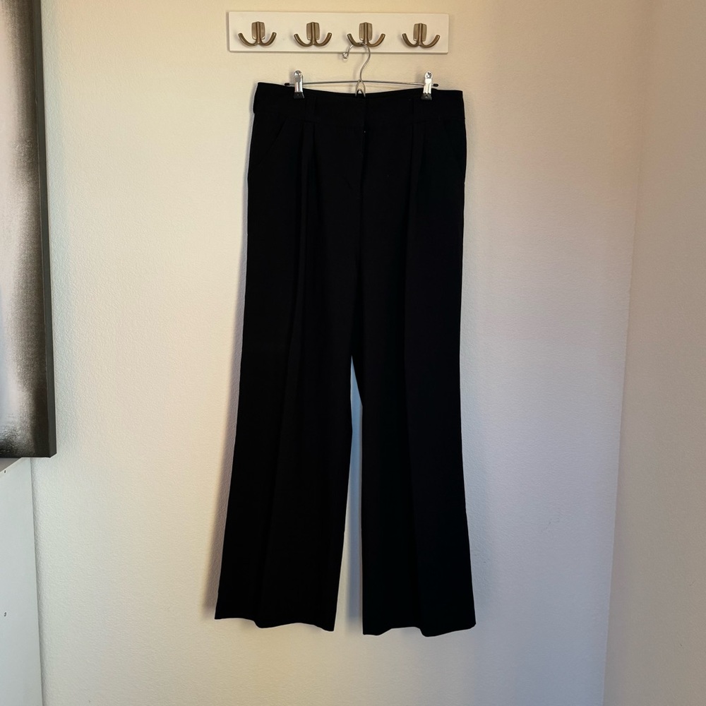 Kardashian Kollection Black Wide-Leg Dress Pants